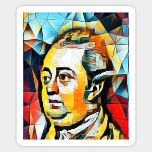 Edward Gibbon Abstract Portrait | Edward Gibbon Artwork 2 Sticker